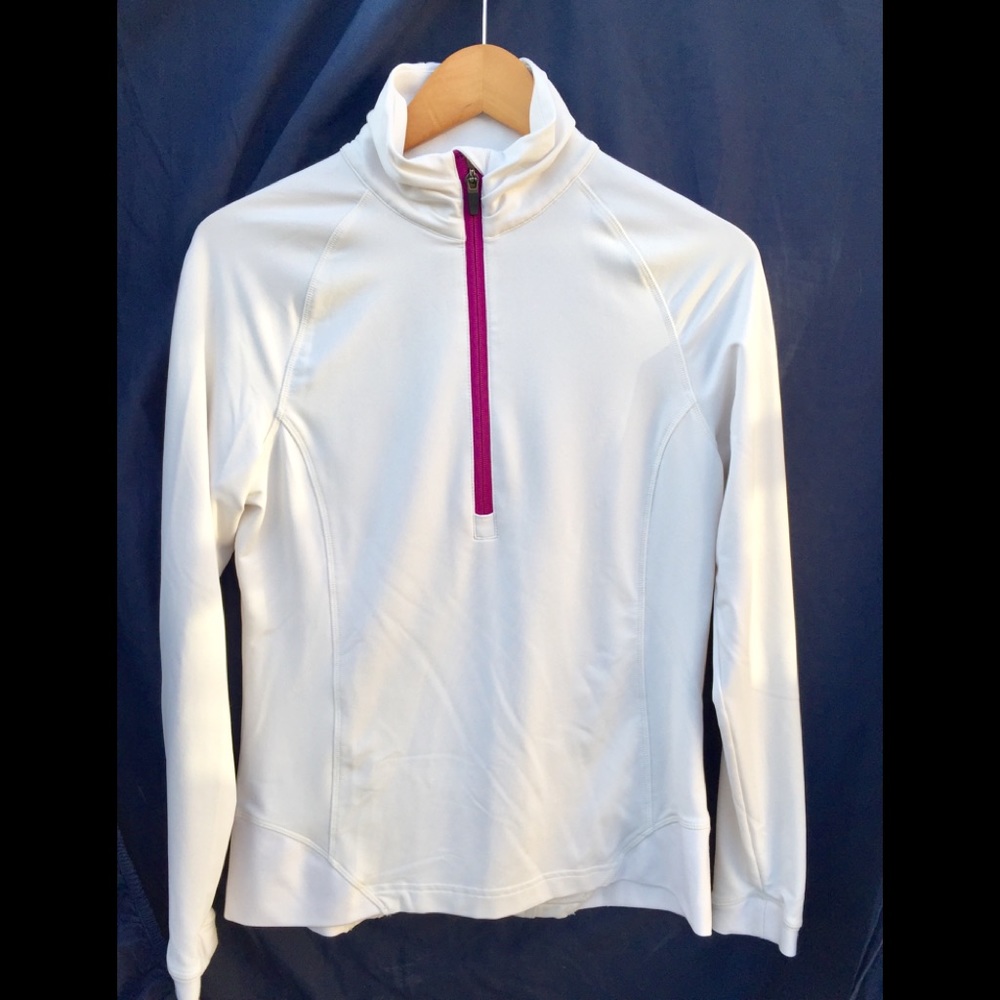 Peter Miller WhIte Stretch UPF Long Sleeve Top,  M